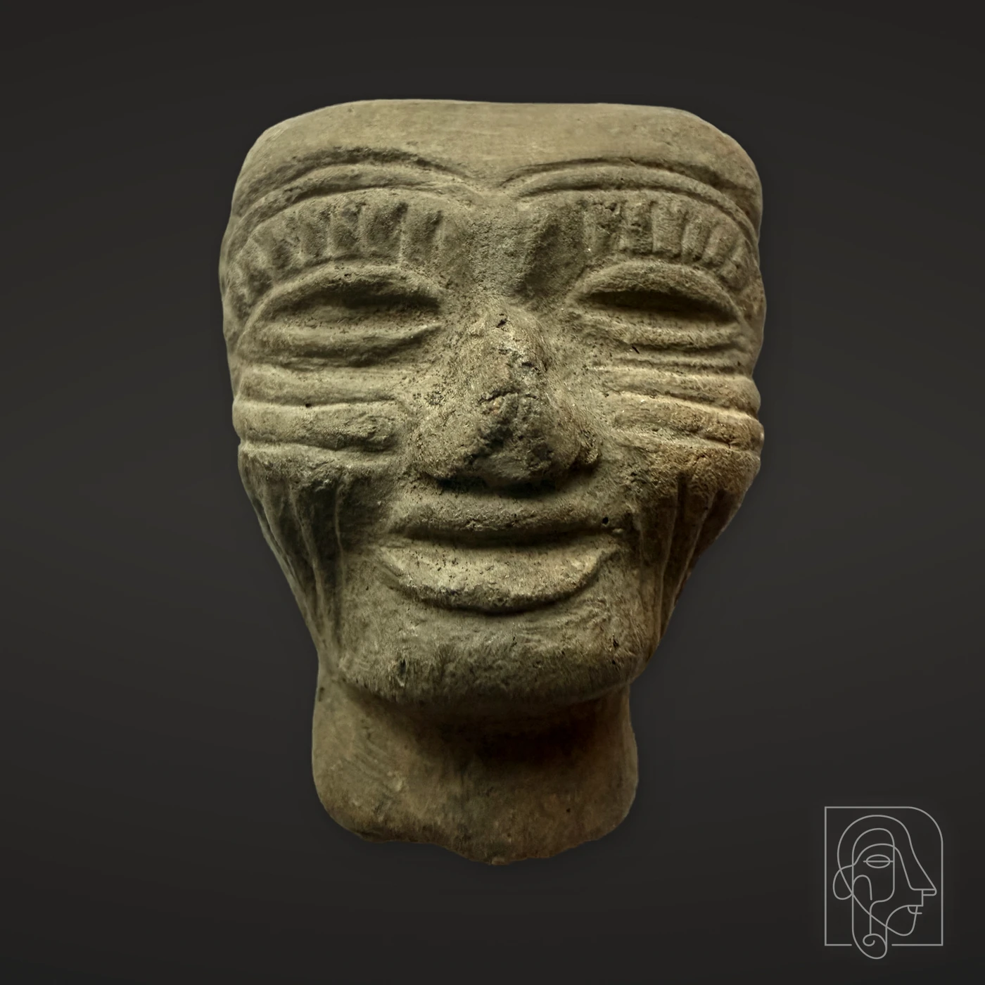 Ceramic Anthropomorphic Head Fragment