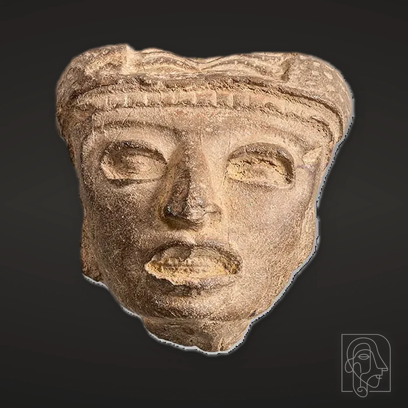 Anthropomorphic Head Fragment (Reported Stone)