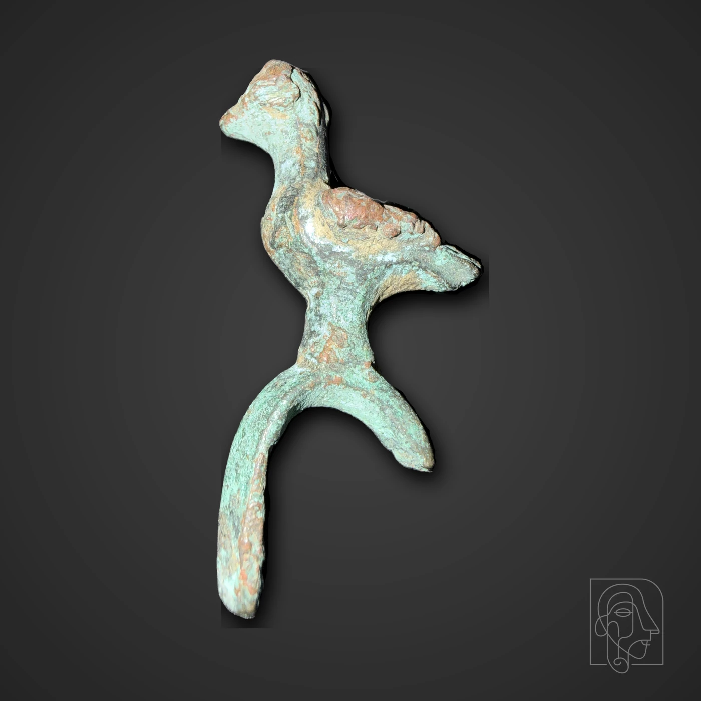Bird-form Copper-Alloy Object with Forked Terminal — JCA.2025.010