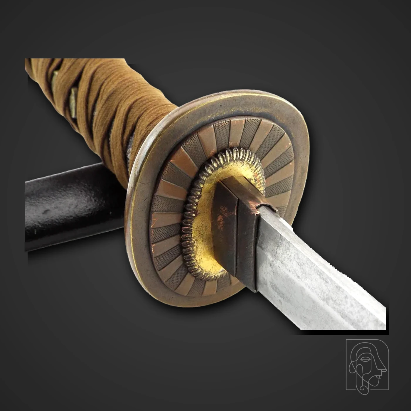 Japanese Blade Signed 肥前国吉次 — Hizen no Kuni Yoshitsugu, in Naval Mounts — JCA.2026.069