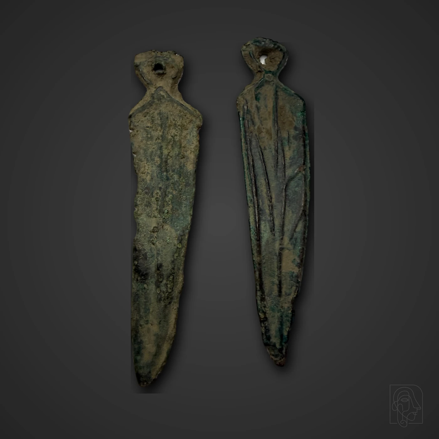 Pair of Copper-Alloy Dagger-Shaped Objects, Luristan Attribution Provisional — JCA.2026.077