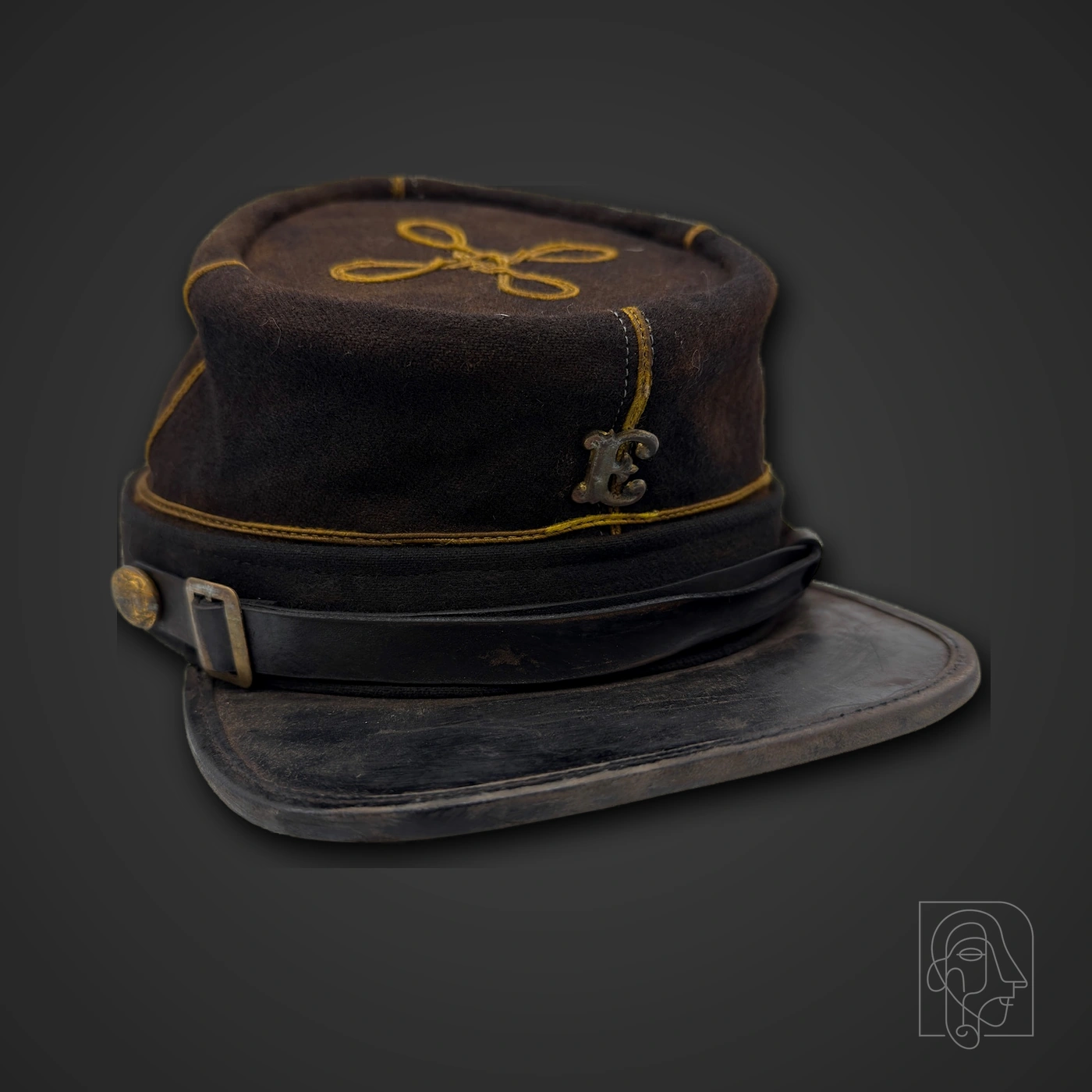 Maryland Officer’s Chasseur-Style Kepi with Gothic “E” and State-Seal Buttons — JCA.2026.106