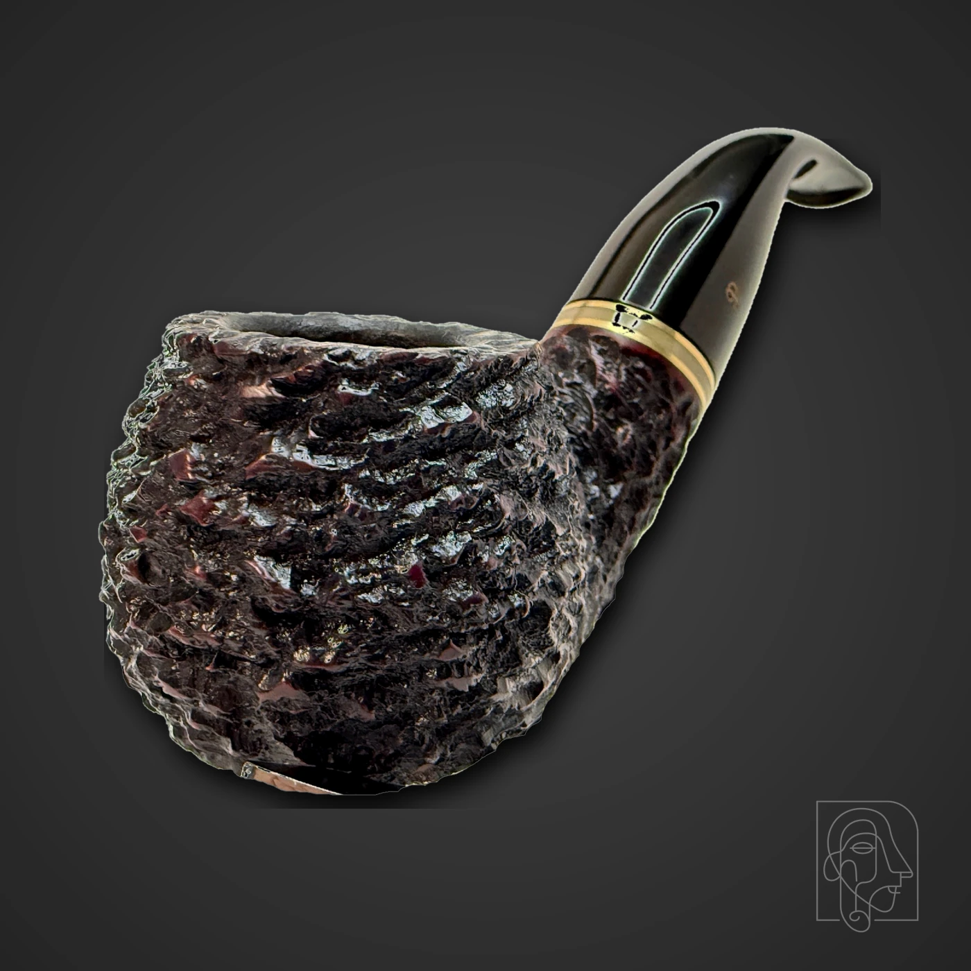 Peterson's Emerald XL02 Rusticated Bent Pipe
