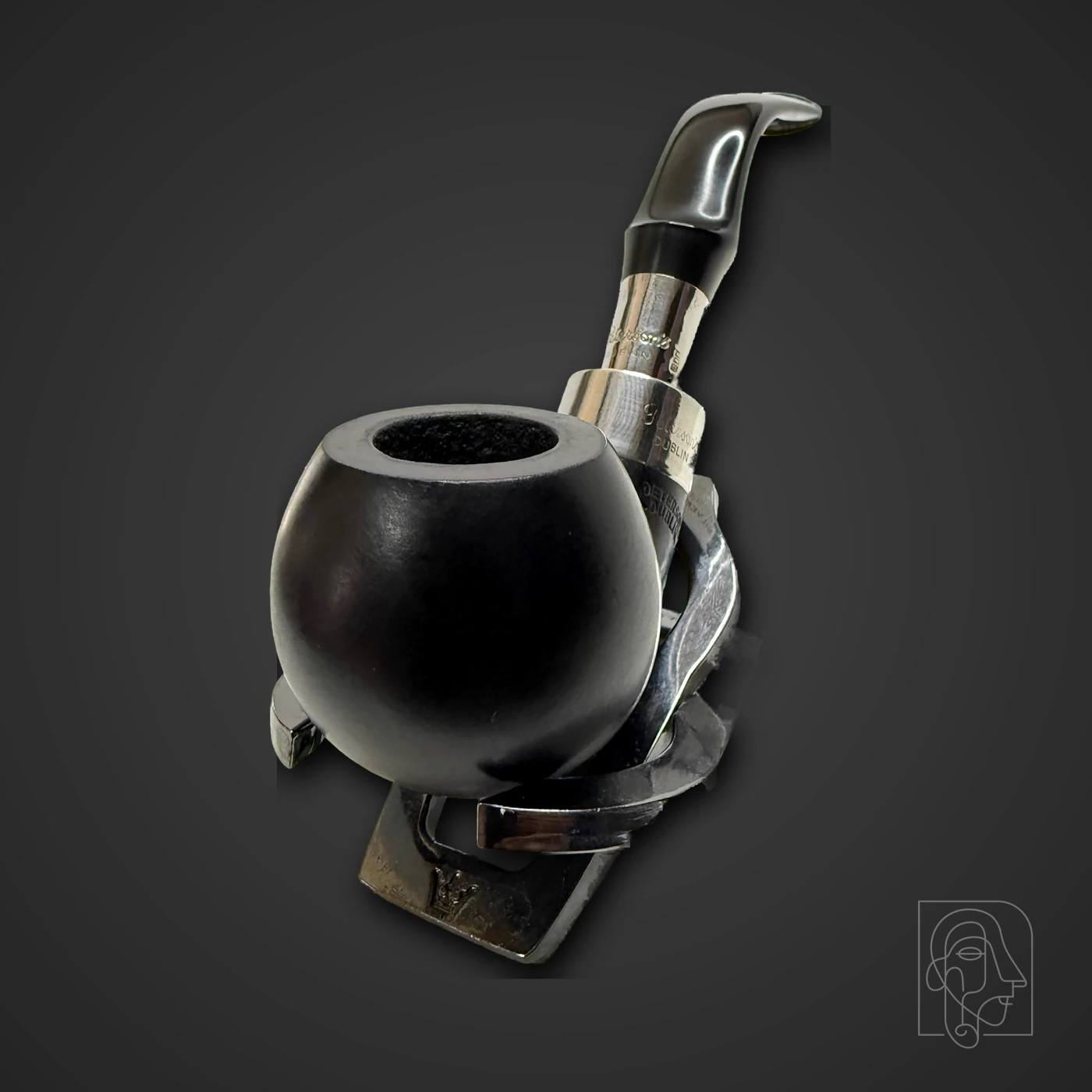 Peterson Sterling Silver Spigot 03S Bent Apple Pipe