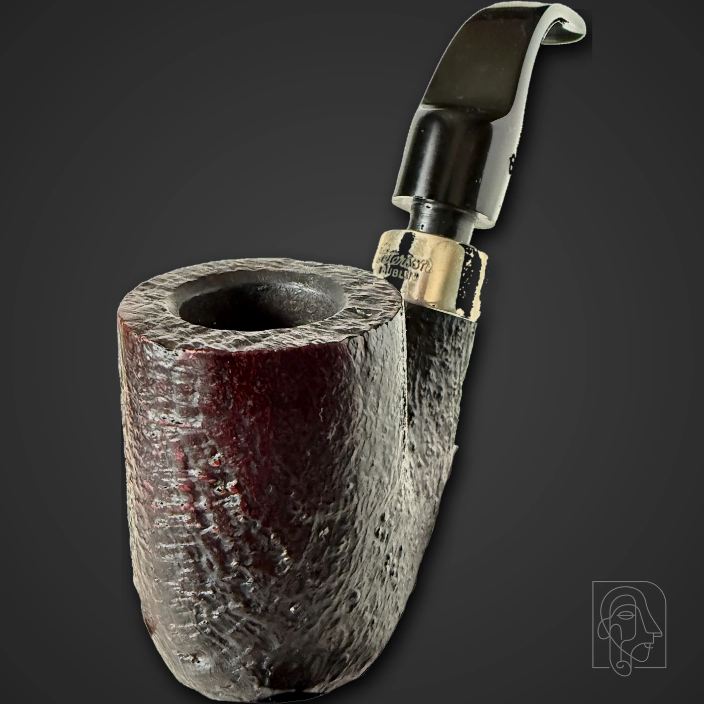 Peterson's Hand-Made Sterling-Banded Briar Pipe